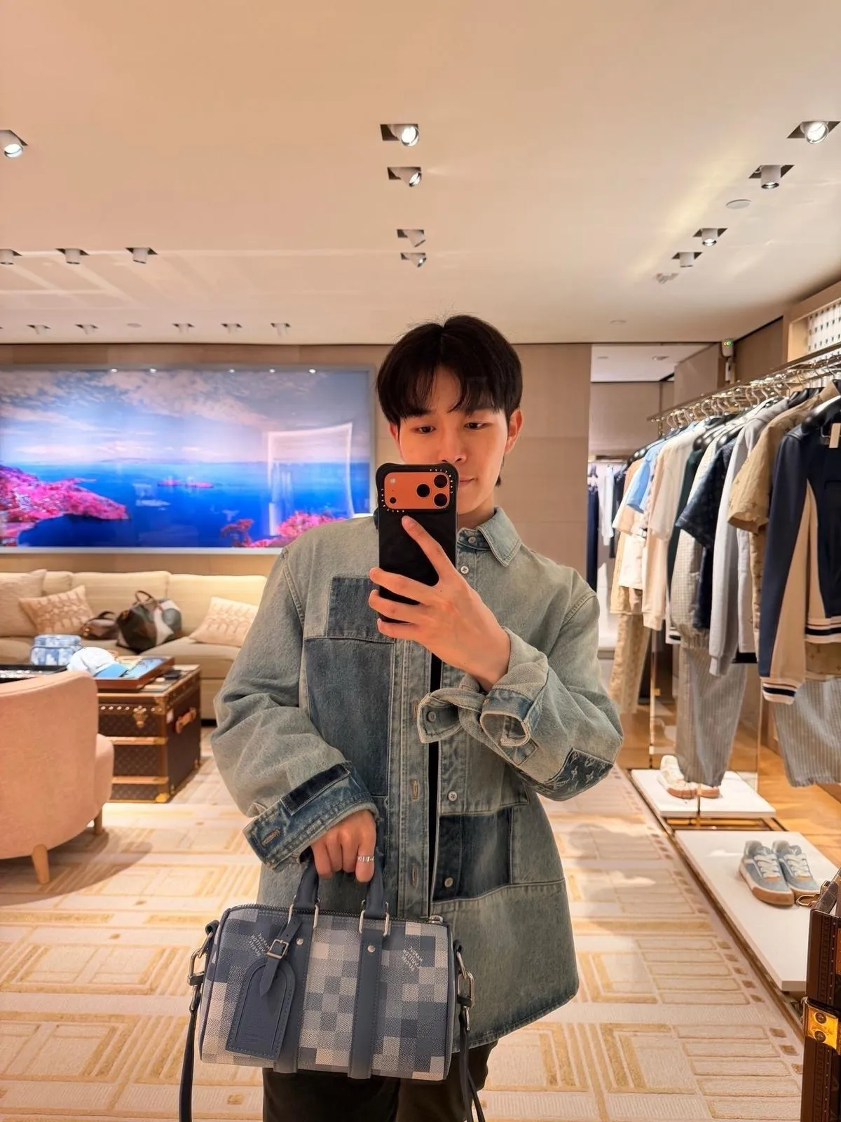 Louis Vuitton/Louis Vuitton presbyopic patchwork denim jacket